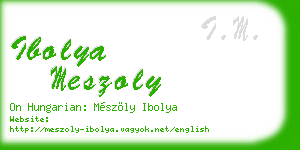 ibolya meszoly business card