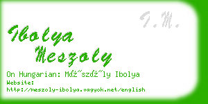 ibolya meszoly business card